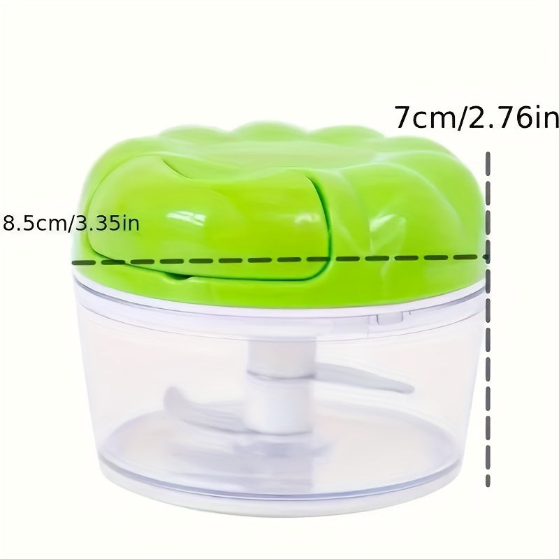 Manual Garlic Chopper Hand-Cranked Kitchen Gadget for Garlic Paste and Chopped Garlic