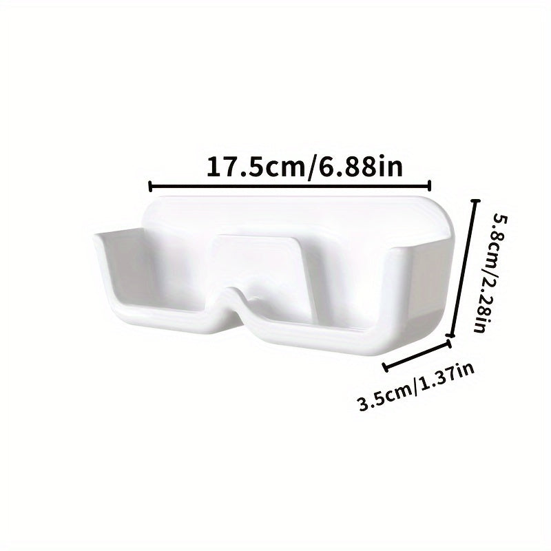 1 dona joyni tejovchi devorga o'rnatiladigan ko'zoynak ushlagich, uslubli ko'rsatish va saqlash qutisi, burg'ulashni talab qilmaydi, plastikdan tayyorlangan. Ayollarning moda aksessuarlarini va ko'zoynaklarini tartibga solish uchun ideal.