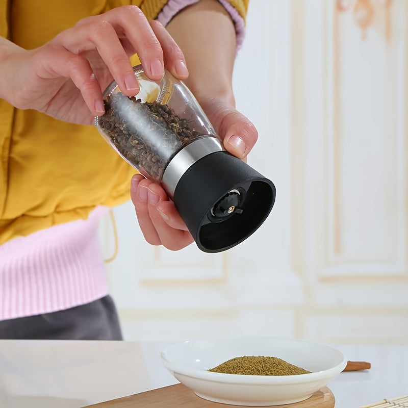 Hand Grinder for Pepper Salt and Spices with Glass Storage Container