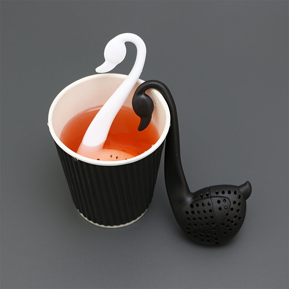 Plastic Swan-Shaped Mini Tea Infuser, Loose Leaf and Blooming Tea Strainer