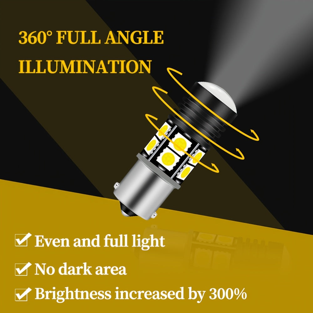 2 Pack White LED Brake Light Bulbs 1156 P21/5W Turn Signal Reverse