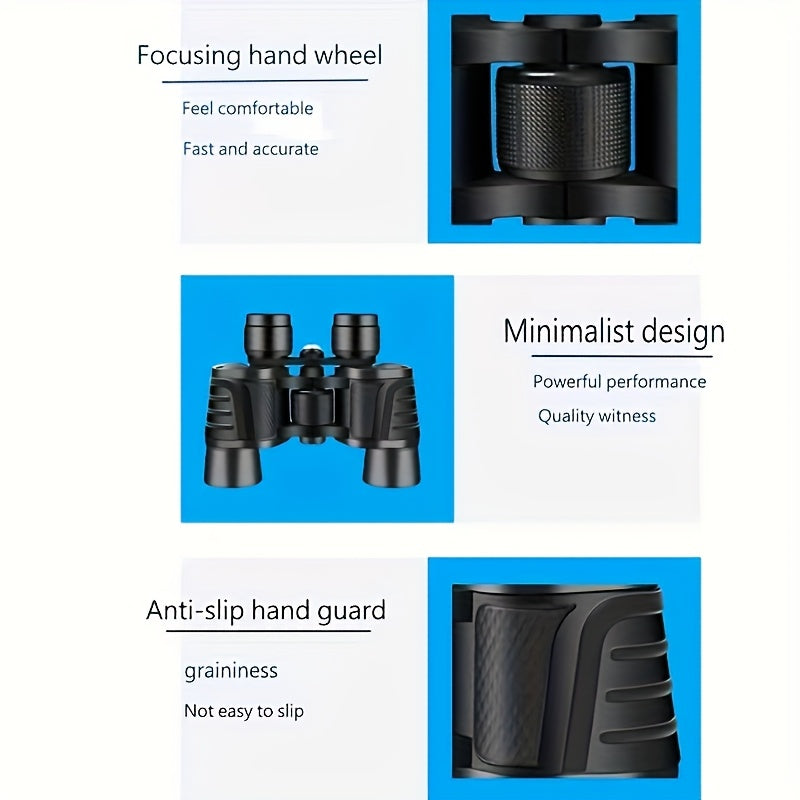 10X50 Binoklyorlar kattalar uchun, kompakt, uzoq masofali qushlarni kuzatish, sport, sayohat, ov, kontsertlar, qora