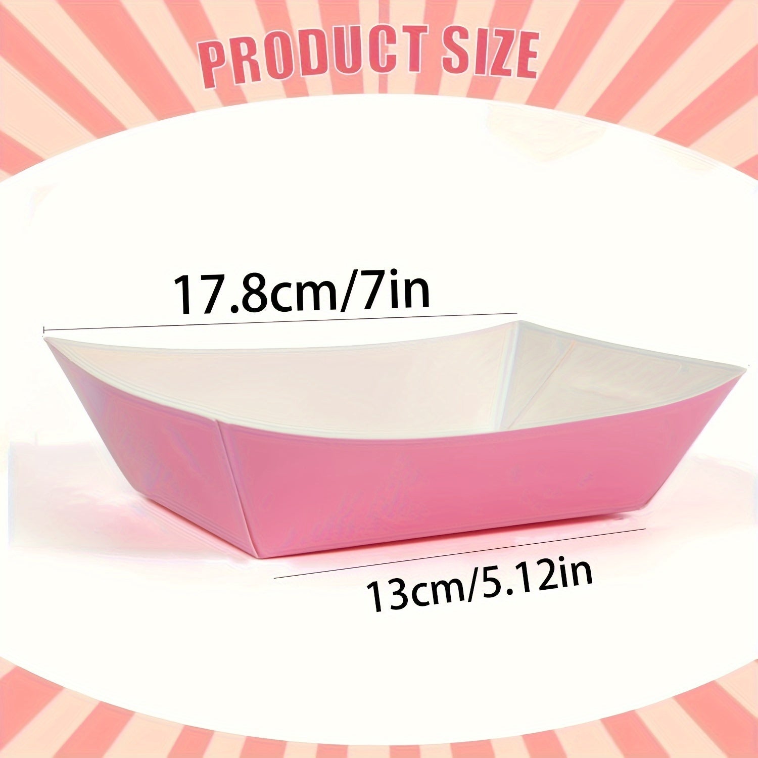 Bandejas desechables rosas para hot dogs y platos de papel impermeables, resistentes al aceite, para fiestas, picnics y celebraciones