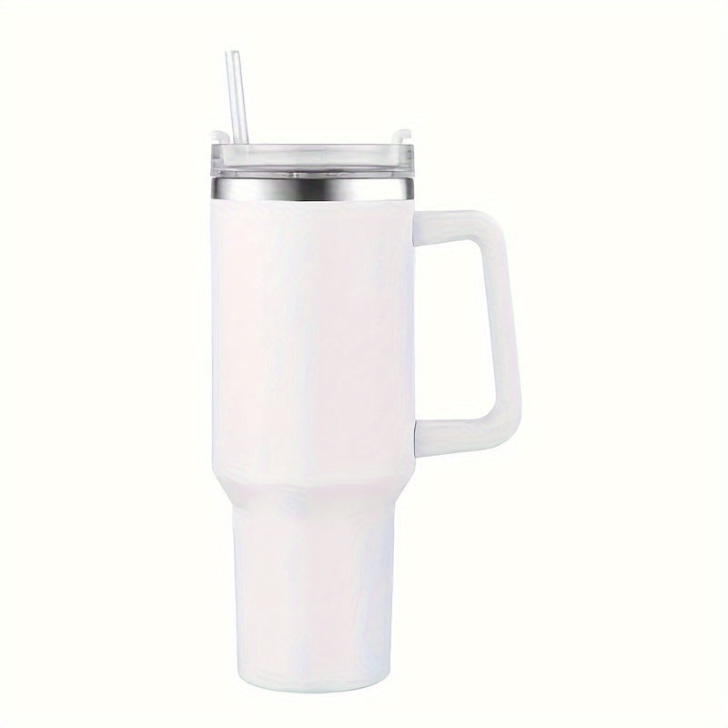 40oz Insulated Stainless Steel Tumbler with Handle and Straw Lid Leak-Proof Travel Mug