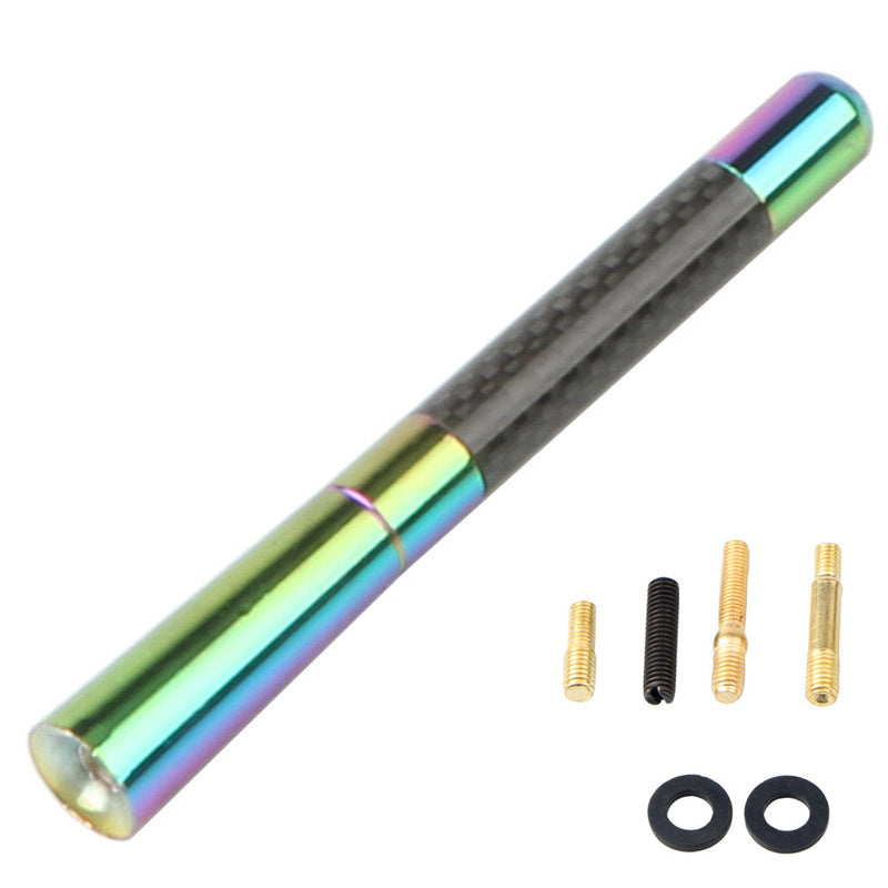 Carbon Fiber Short Antenna 12cm Universal Car Radio Replacement Stylish Durable