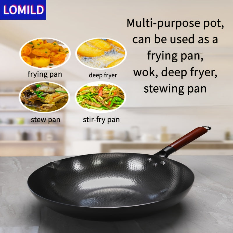 LOMILD - Универсальная антипригарная сковорода для жарки в домашних условиях с узором в виде рыбьей чешуи, подходящая для индукционных плит. Идеальна для различных методов приготовления и отлично подходит в качестве подарка.