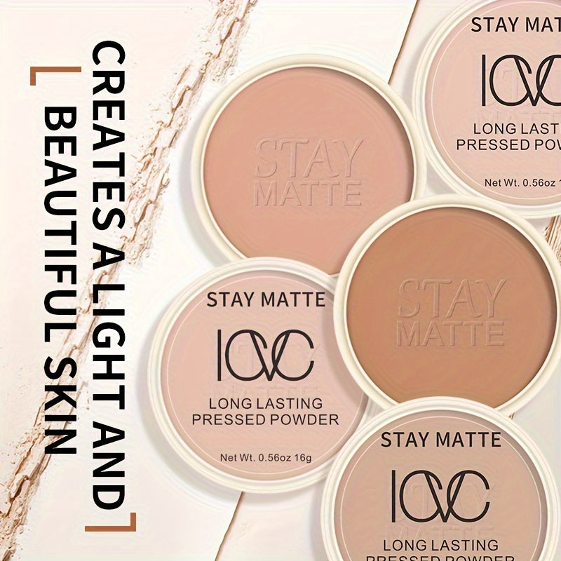 Women Waterproof Oil-Control Setting Powder Compact Brightens Skin