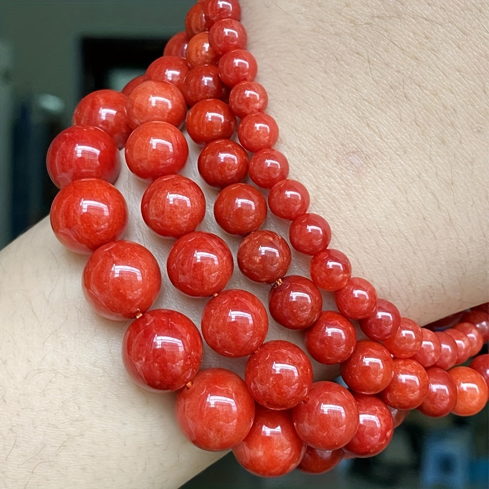 Red Coral Stone Beads 6mm 8mm 10mm 12mm for Jewelry Making