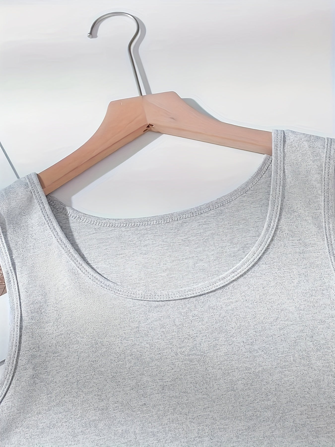 Plus Size Women's Solid Color Tank Tops Casual Knit Sleeveless Base Layer Pack of 6