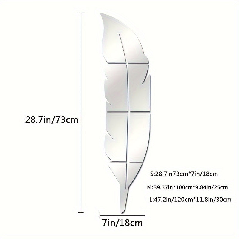 Feather Wall Sticker for Modern Home Decor Decorative Wall Art