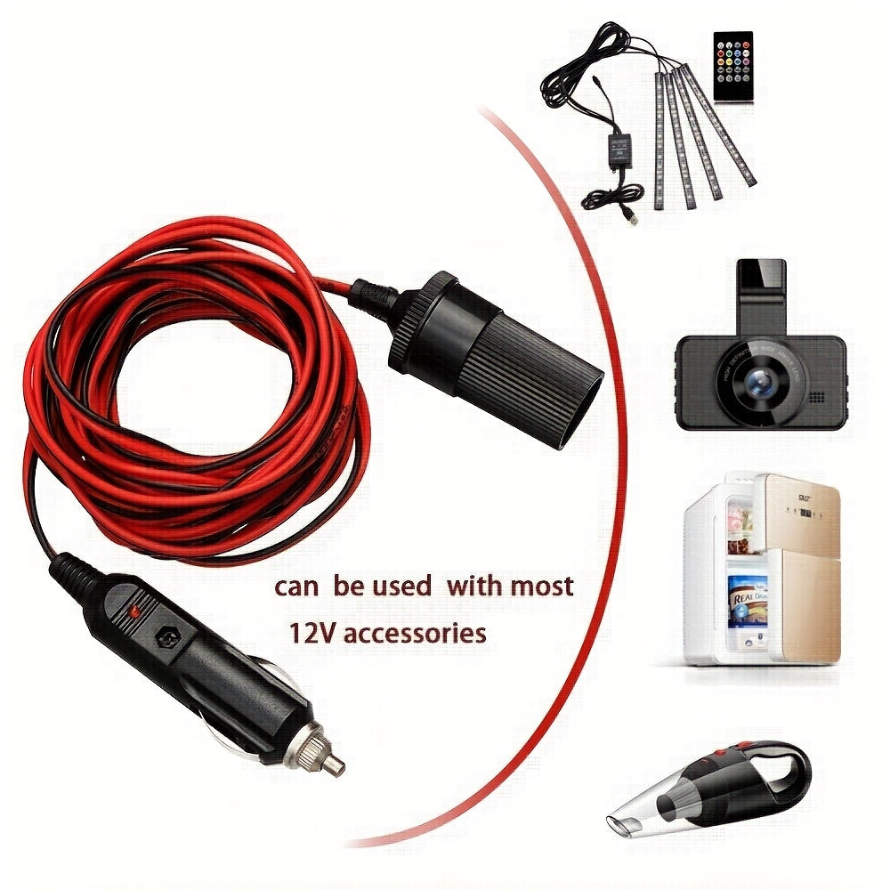 Car Extension Cable 5m 12V with Fuse and Indicator Light