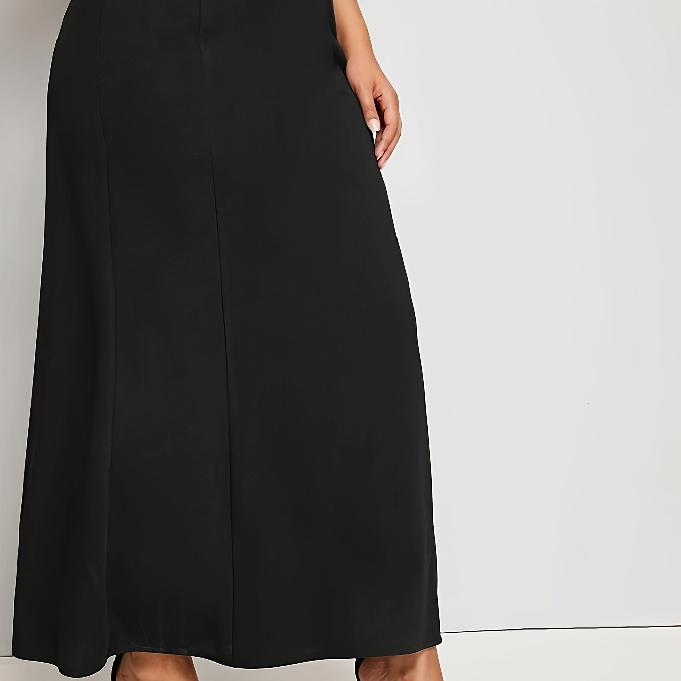 Plus Size Maxi Skirt High Waist A-Line Spring Summer Women's Clothing