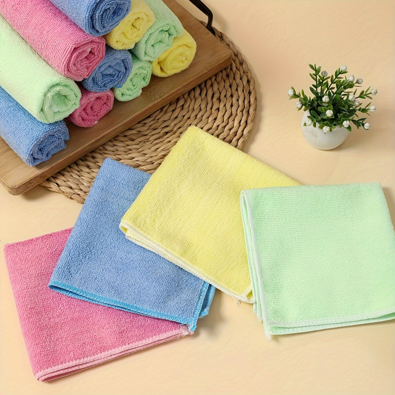Pack of 5/10 Microfiber Kitchen Towels Absorbent Reusable Cleaning Cloths