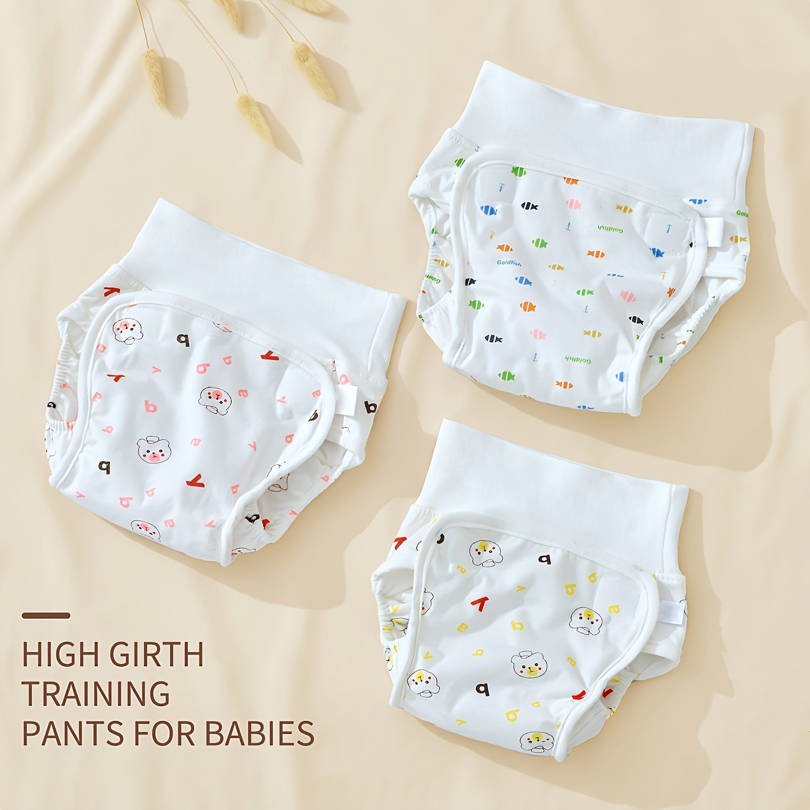 Set of 10 Toddler Training Pants with Cartoon Designs Knit Fabric Moisture-Wicking Breathable Potty Training Gift