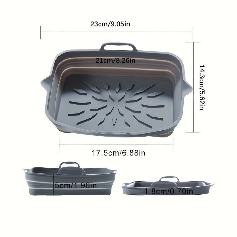 Silicone Baking Tray Foldable High-Temperature Resistant Rectangular Liner Reusable