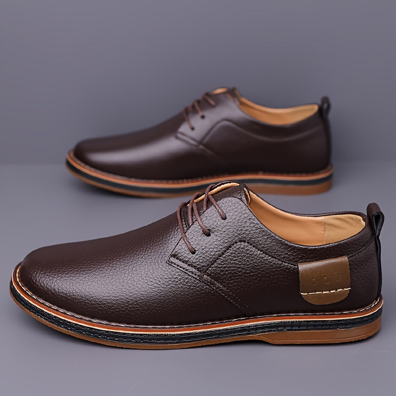 Men's Breathable Lace-Up Shoes for Office Wear with Rubber Sole