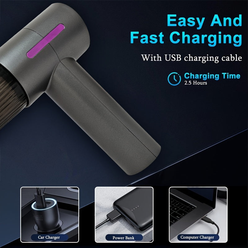 Ручной пылесос 14000PA с длительным временем работы батареи для дома и автомобиля