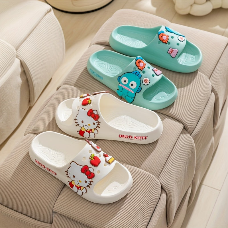Kids and Adults Cartoon Slippers with Unicorn and Animal Designs Non-Slip EVA Indoor House Shoes in White Pink Blue