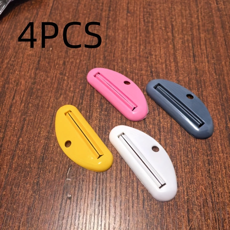 4-Donali ko'p rangli plastmassa tish pastasi siqib chiqaruvchilar hammom uchun