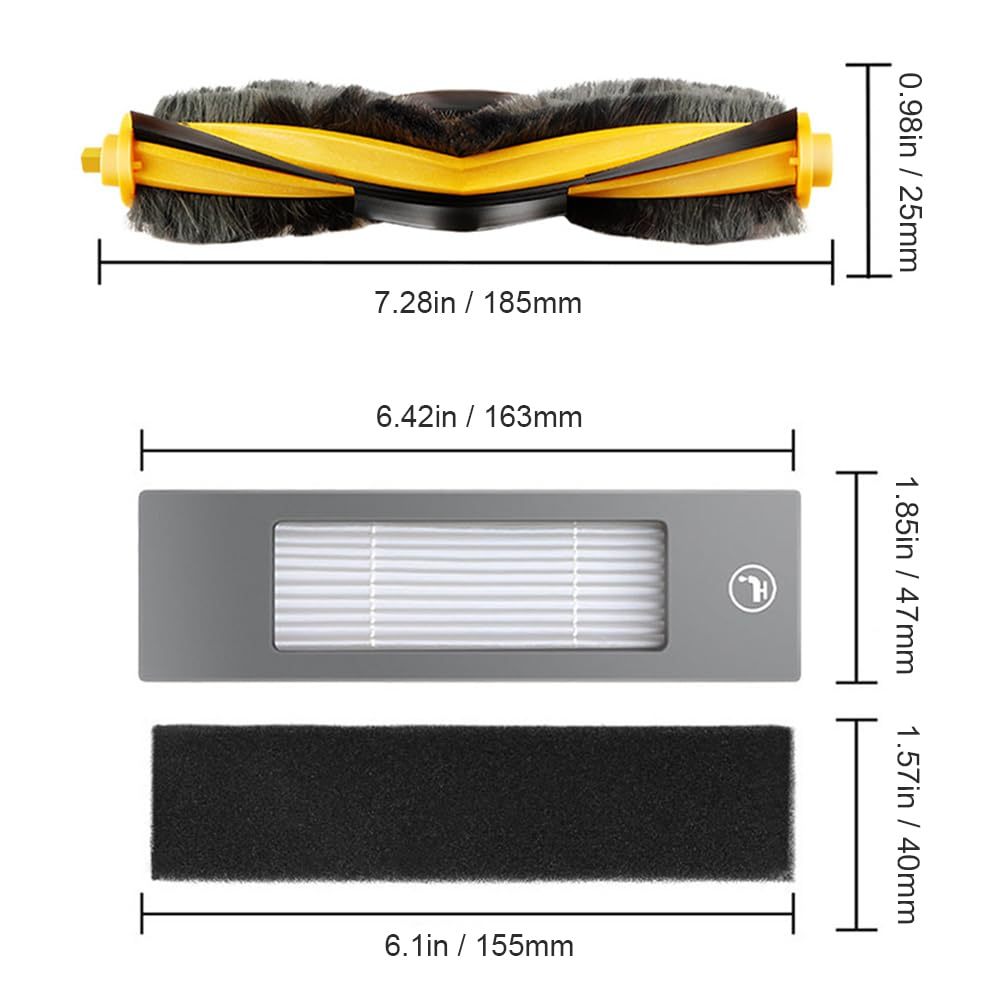 Robot Vacuum Cleaner Replacement Kit Includes Brushes Filters Side Brushes for T8 N8 T9
