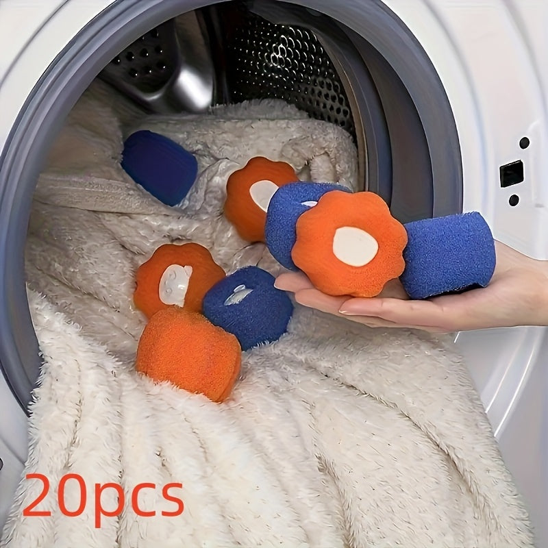 Pet Hair Removal Laundry Ball Set, Reusable, Reduces Wrinkles, No Electricity