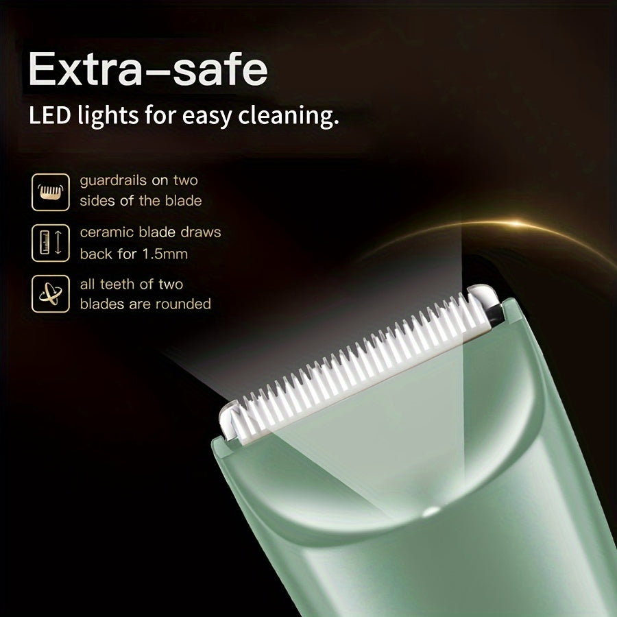 Men's body hair trimmer electric shaver USB rechargeable 500mAh battery