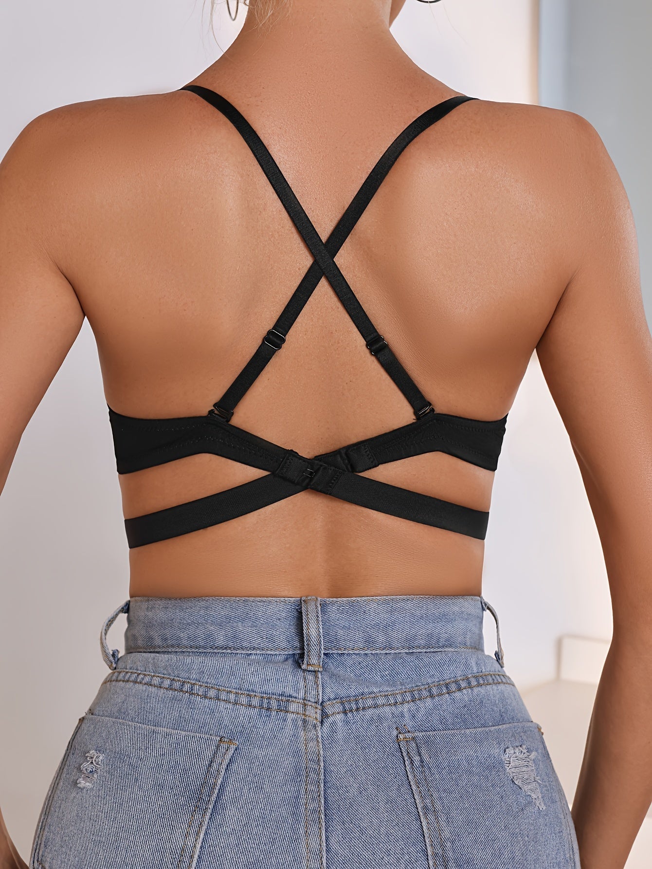 Seamless Plunge Bra for Women Comfortable Breathable Lingerie