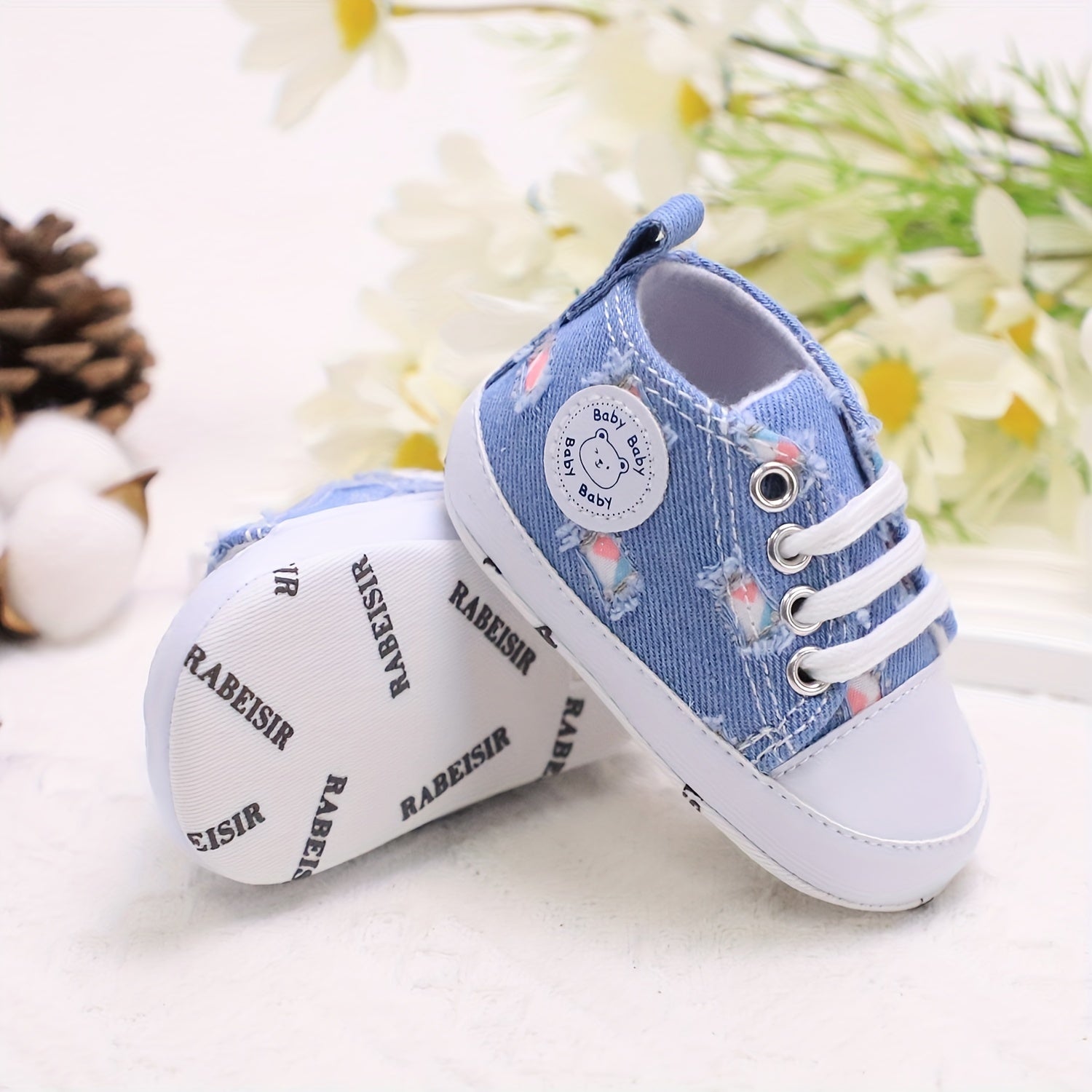 Baby Toddler Canvas Sneakers Lightweight Anti-Slip Sports Shoes for Spring and Autumn