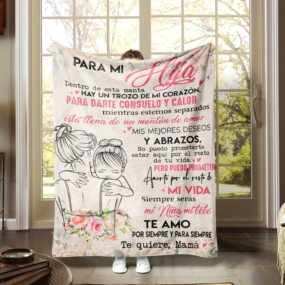 Flannel Blanket for Women with Envelope Print Cozy Throw for Couch Bed Sofa Camping