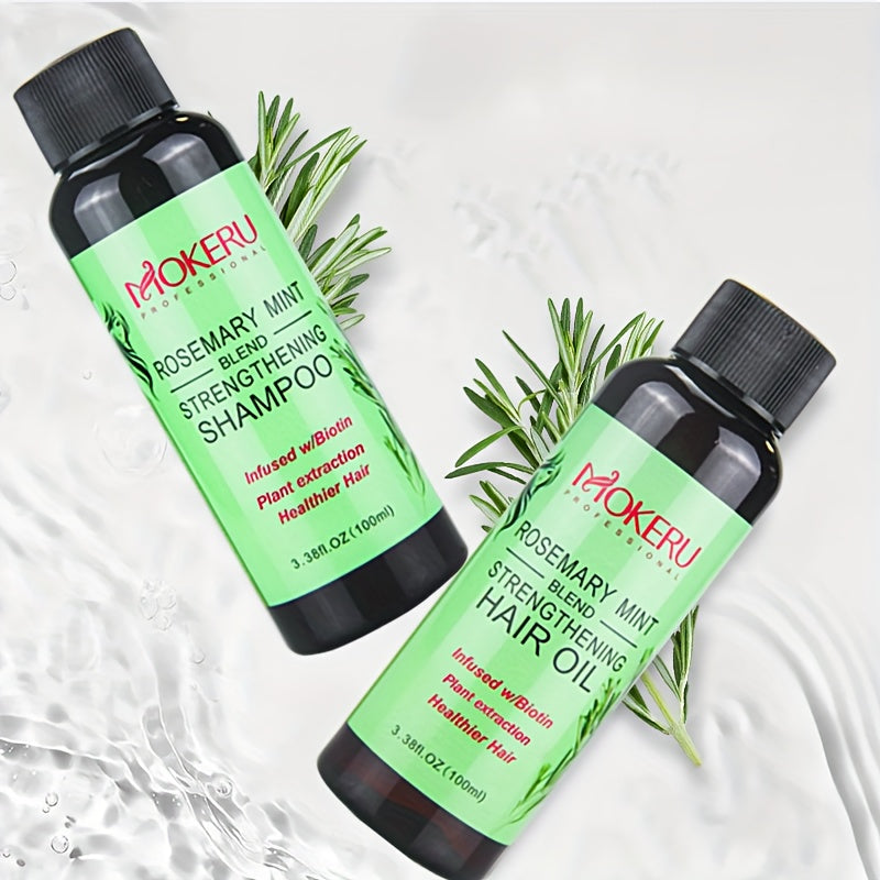 Unisex Rosemary Shampoo for Damaged Hair Moisturizing Repair Split Ends