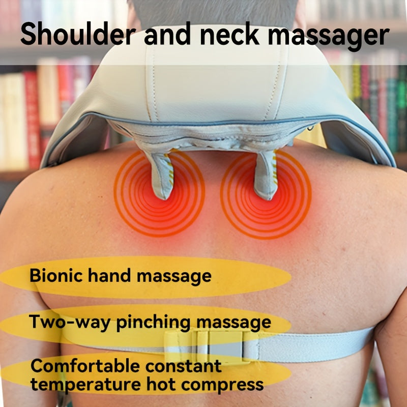 USB orqali zaryadlanadigan bo'yin va yelka massaj qiluvchi - ajratiladigan, yuvilishi mumkin, sayohat va uyda foydalanish uchun ideal, oila va keksa insonlar uchun mukammal sovg'a, massaj qurilmasi.