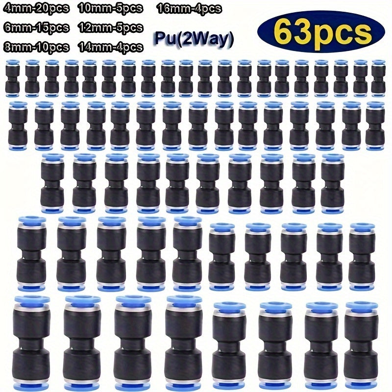 Pneumatic Quick Connector Pipe Straight Push-In Air Fittings 4/6/8/10/12