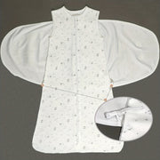 Baby Swaddle Blanket Cotton Animal Pattern Zipper Closure for Infants 6-12 Months
