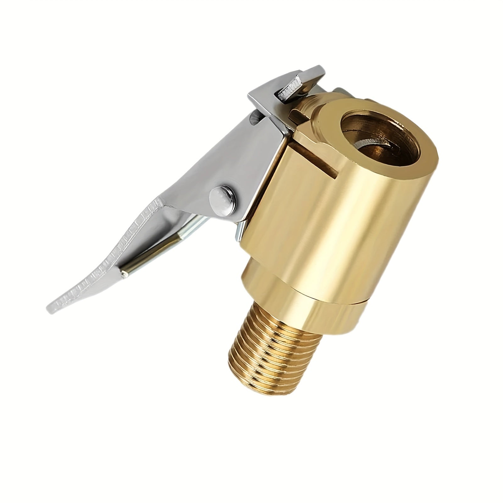 Brass Tire Air Chuck with Clip Adapter for Vehicle Inflator Pump