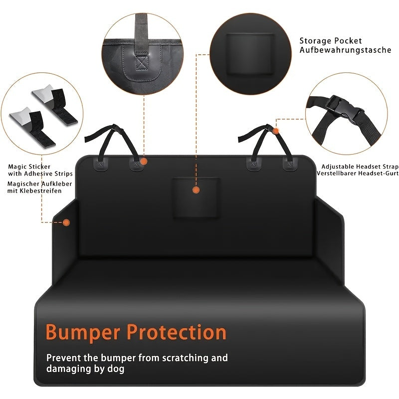 Funda para asiento de coche para perros con protección contra golpes y bolsillo de almacenamiento