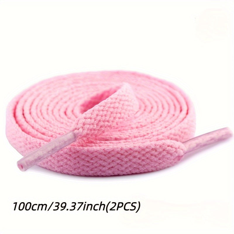 2 пары плоских повседневных спортивных шнурков для кроссовок, белые, 45 дюймов