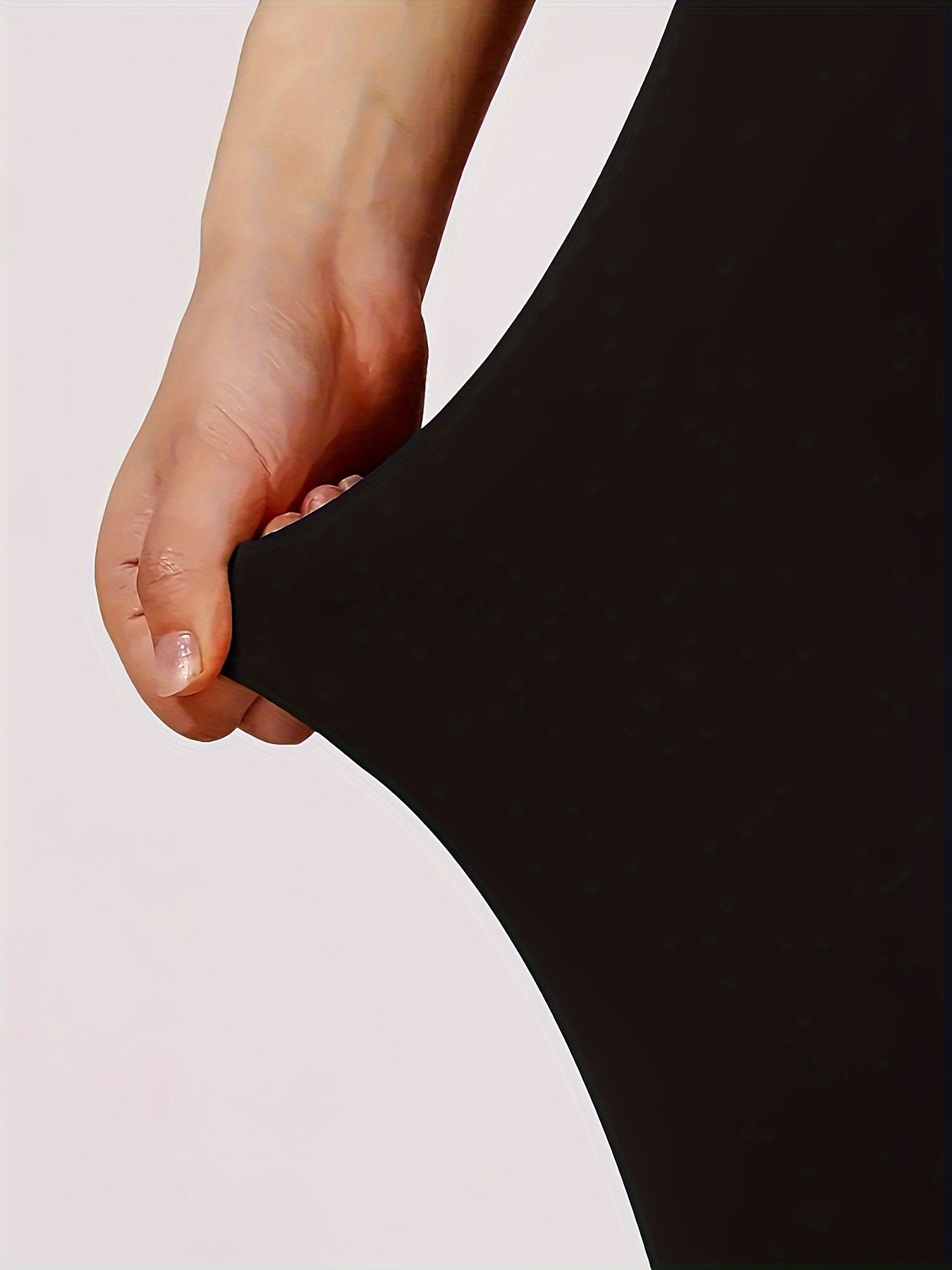 Women's Plus Size High-Waist Stretchy Solid Color Leggings Casual All-Season