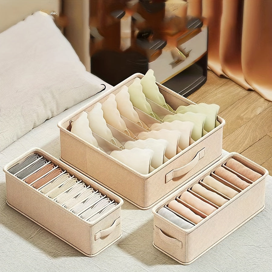 Fabric Drawer Organizer for Bras Socks and Accessories Foldable Storage Divider