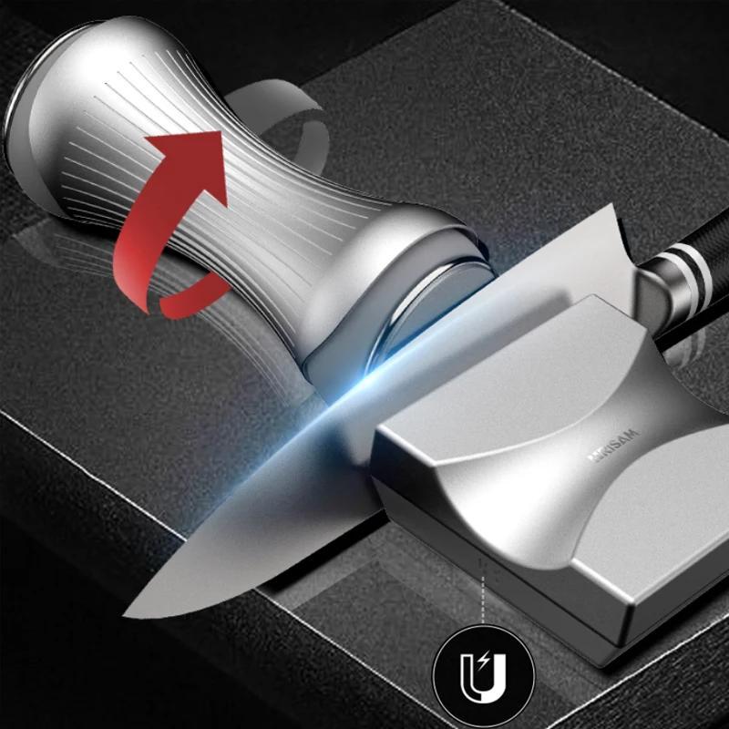 Kit de sistema de afilado de cuchillos de ángulo fijo con piedra de pulido de diamante, imán, potencia duradera