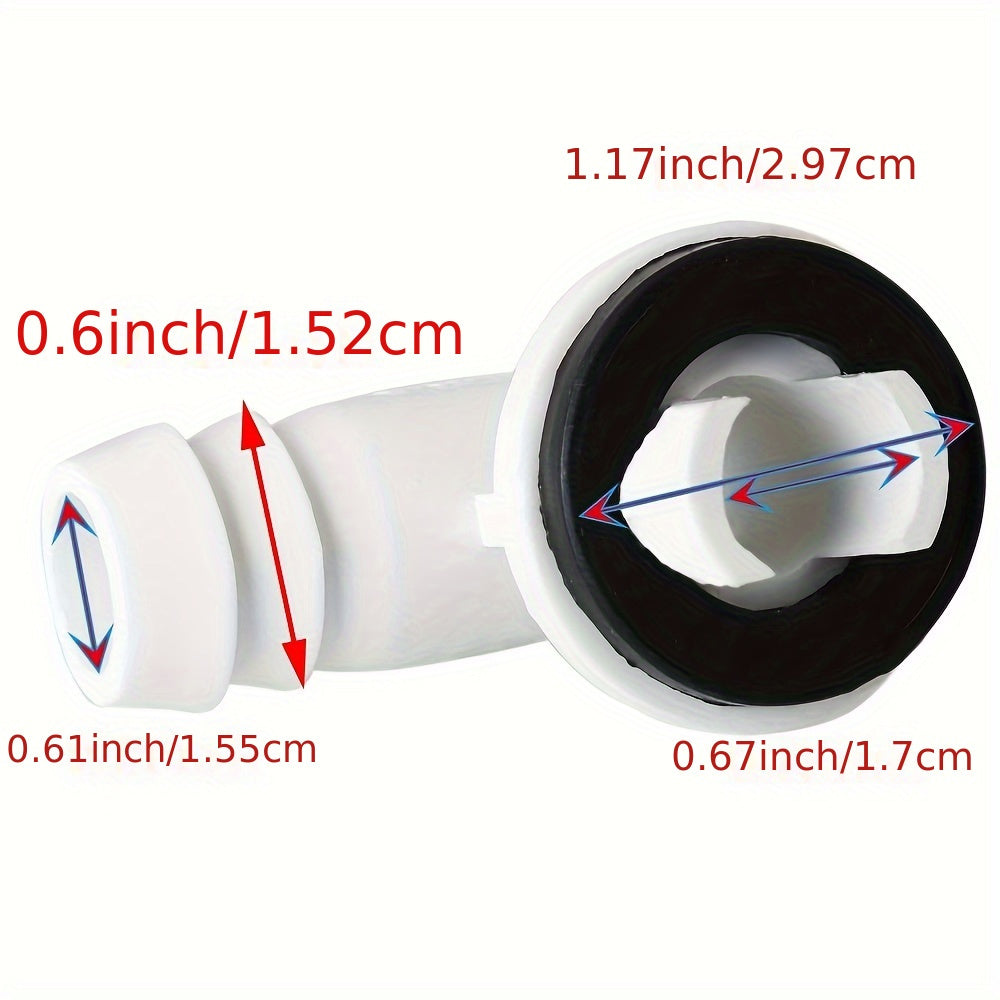 15mm bükme adapteri, kauchuk halqa bilan, Mini-Split va oynali konditsioner drenaj uchun