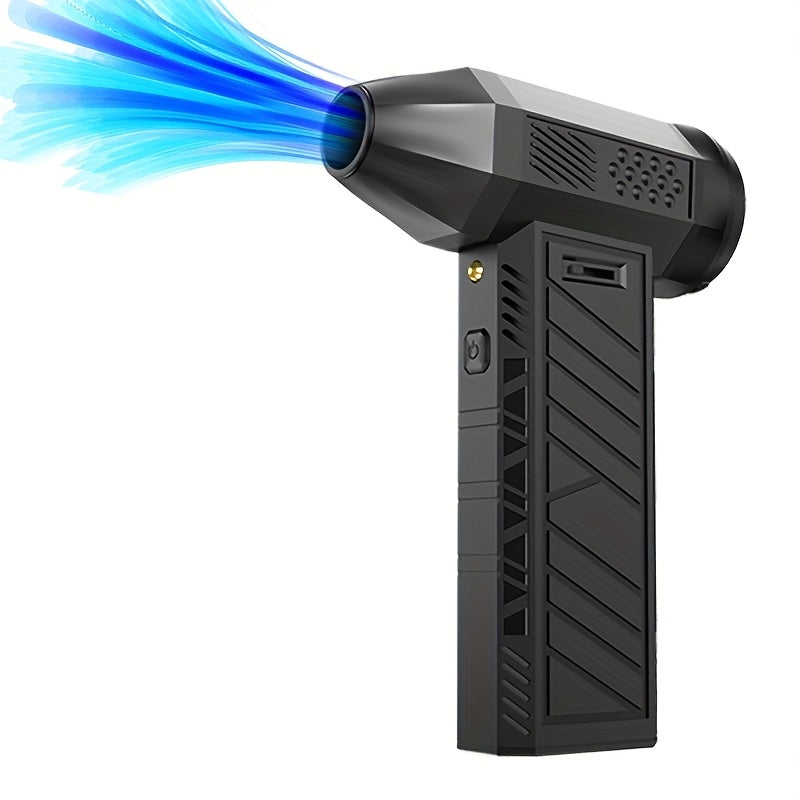 Portable Turbo Blower Handheld Fan with Interchangeable Nozzles USB Battery Powered Outdoor Use