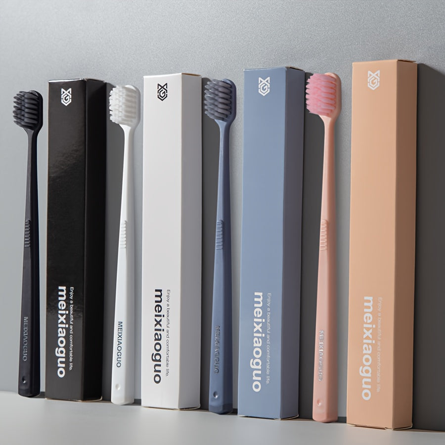 Adult Microfiber Bristle Toothbrush Portable Multi-Color Pack