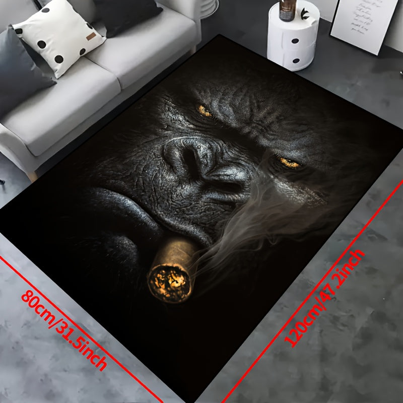Chimpanzee Non-Slip Rug Waterproof Machine Washable for Living Room Bedroom Patio