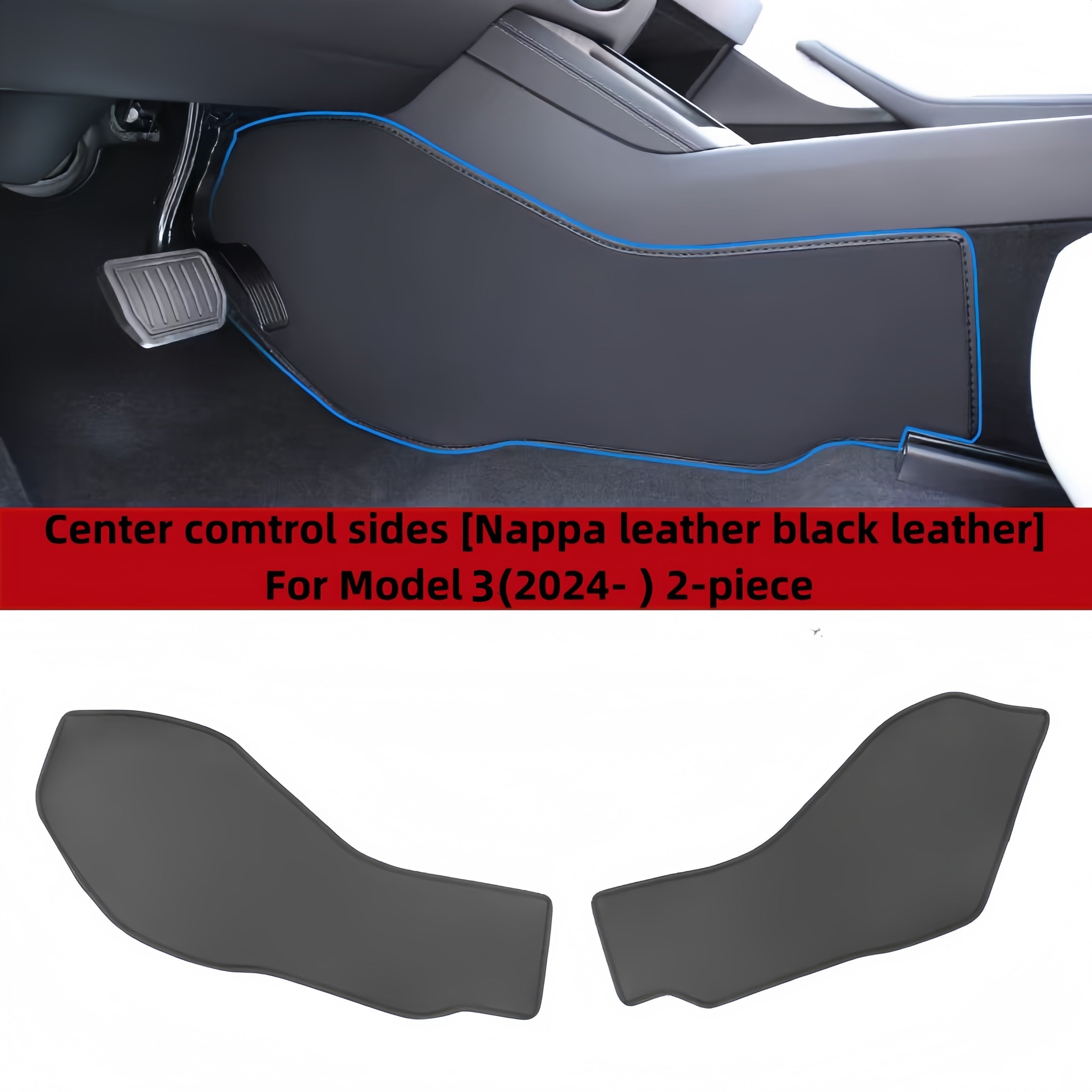 Center Control Kick-Proof Pads Velvet Interior Trim Accessories for Tesla Model 3 Model Y