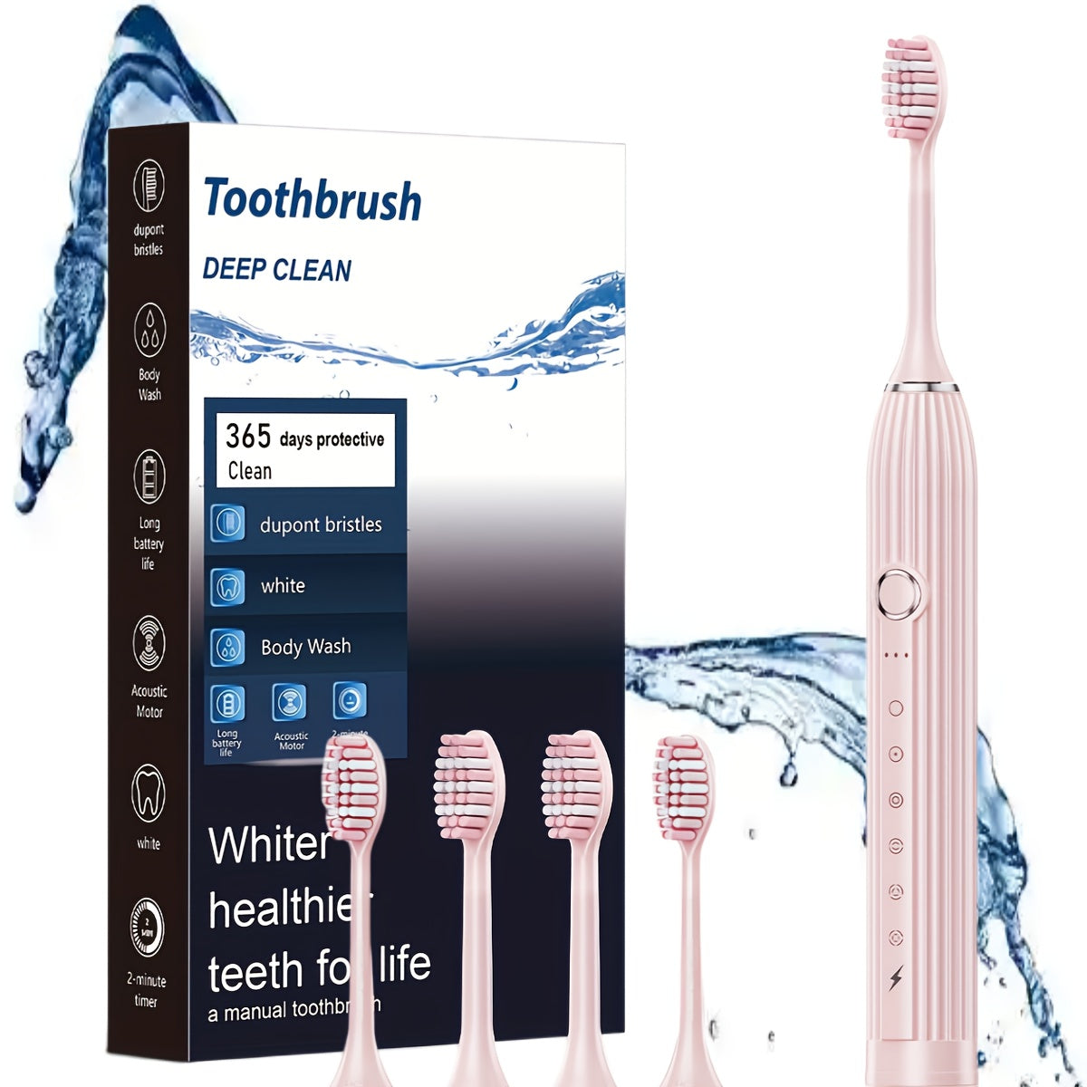 Electric Toothbrush for Couples Soft Bristles USB Rechargeable Oral Care