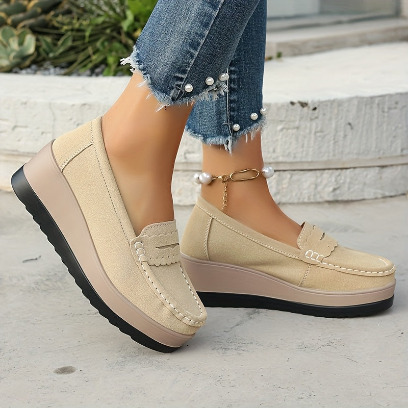 Women's Solid Color Loafers Slip-On Non-Slip Comfort Flats