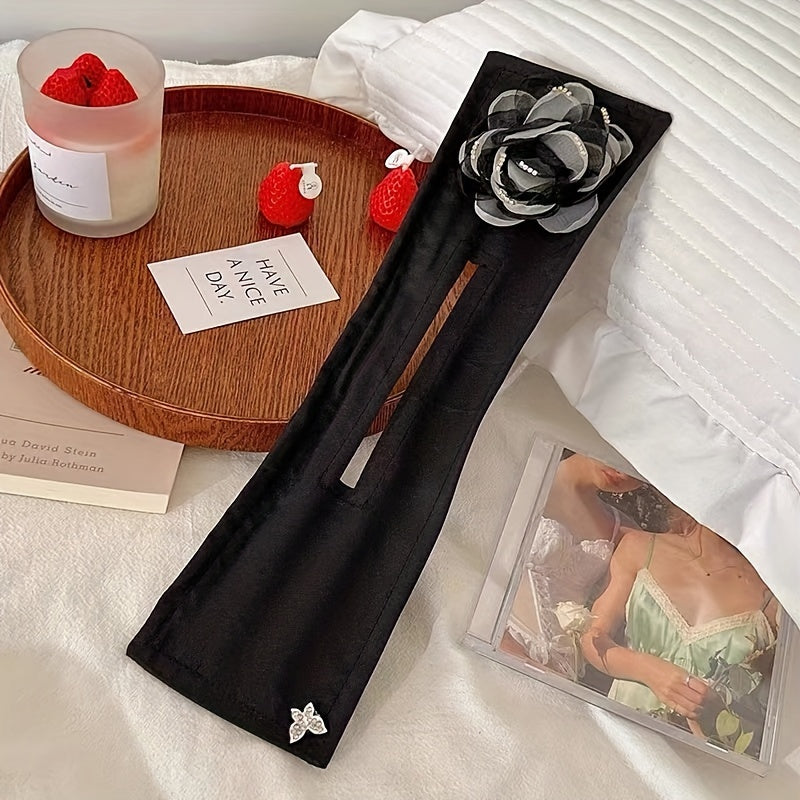 15 yoshdan oshganlar uchun polyester soch uslubi asbobi, kamon aksenti bilan, kundalik kiyim uchun mukammal.