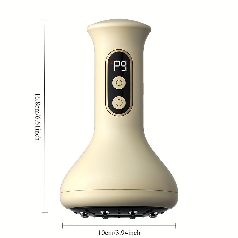 9-Level Adjustable Cupping Massager with Hot Compress USB Rechargeable 1200mAh