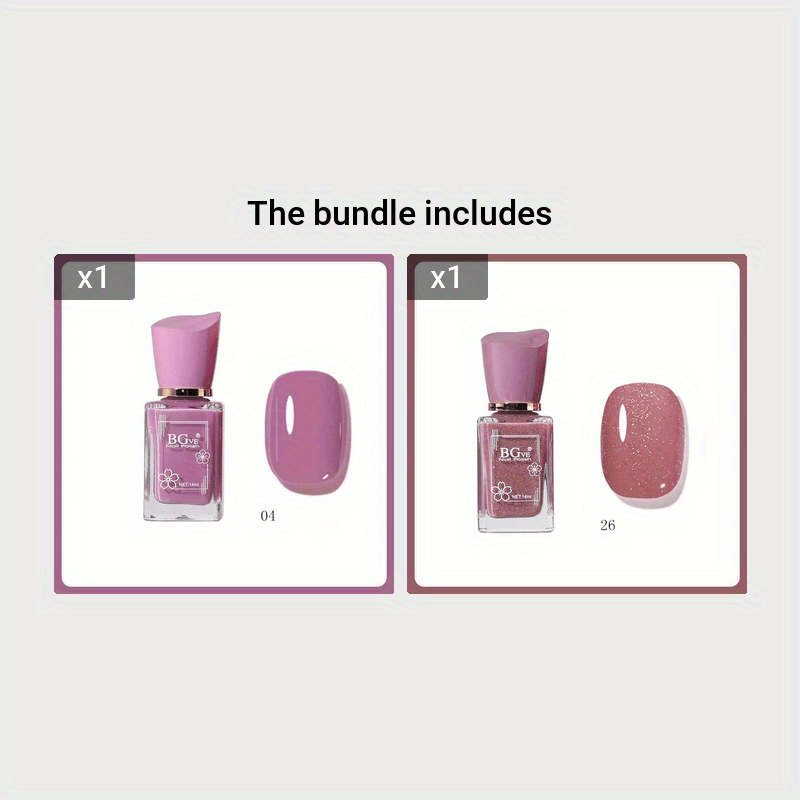 Women 14ML Quick Dry Nail Polish Non-Peelable One Step Bright Color