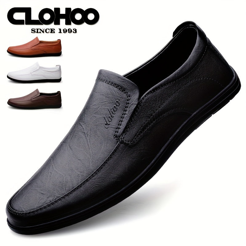 Men's Handmade Slip-On Loafers in Assorted Colors with PU Leather Upper for Casual Wear